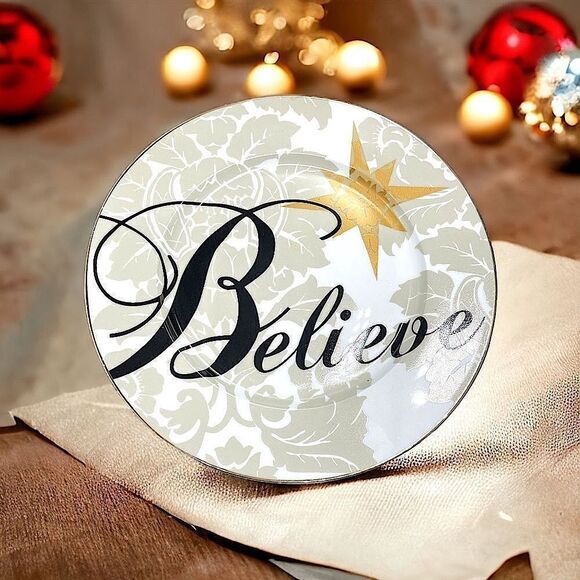 St. Nicholas Square l Believe l Gold-Rimmed l Replacement Dinner Plate l EUC - Picture 6 of 9